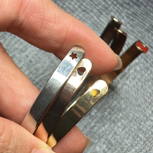 NEW Bangles Set - Never Give Up.Choose Kindness.Wish (Gold/Rose/Silver) - Picture 6 of 10